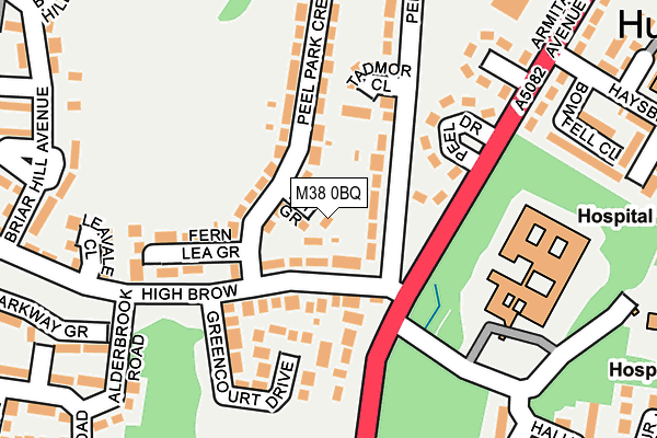 M38 0BQ map - OS OpenMap – Local (Ordnance Survey)