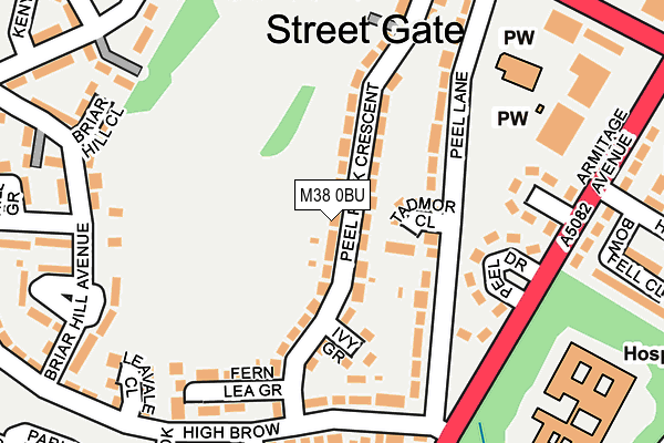 M38 0BU map - OS OpenMap – Local (Ordnance Survey)