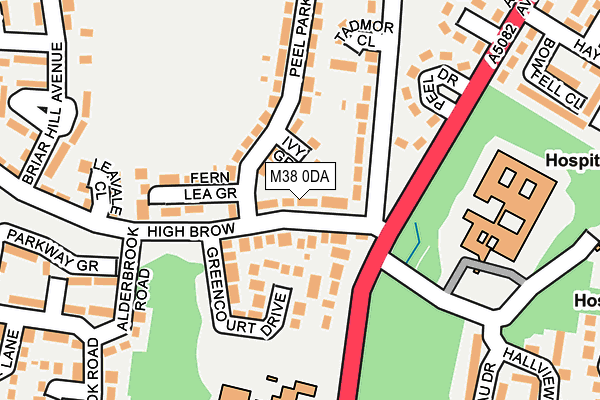 M38 0DA map - OS OpenMap – Local (Ordnance Survey)