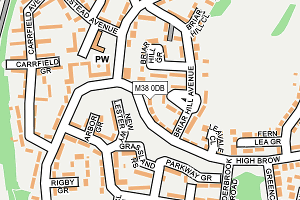 M38 0DB map - OS OpenMap – Local (Ordnance Survey)