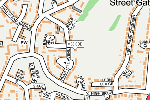 M38 0DD map - OS OpenMap – Local (Ordnance Survey)