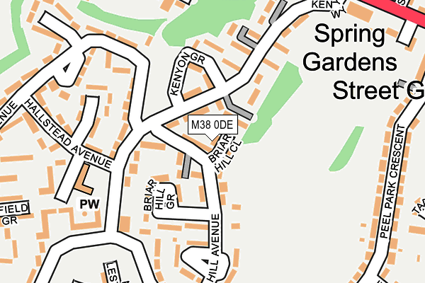 M38 0DE map - OS OpenMap – Local (Ordnance Survey)