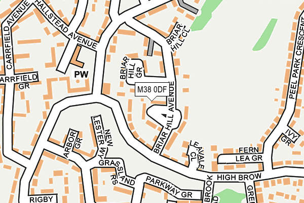 M38 0DF map - OS OpenMap – Local (Ordnance Survey)