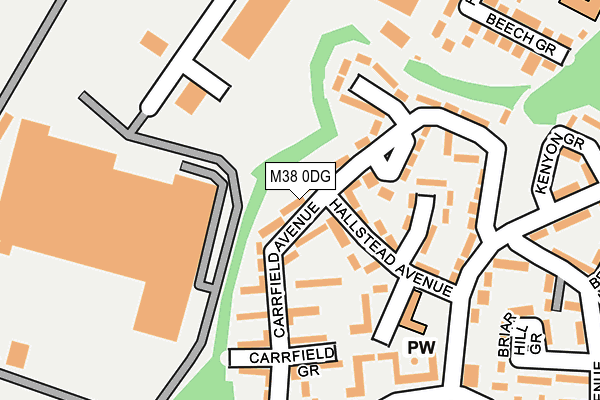 M38 0DG map - OS OpenMap – Local (Ordnance Survey)