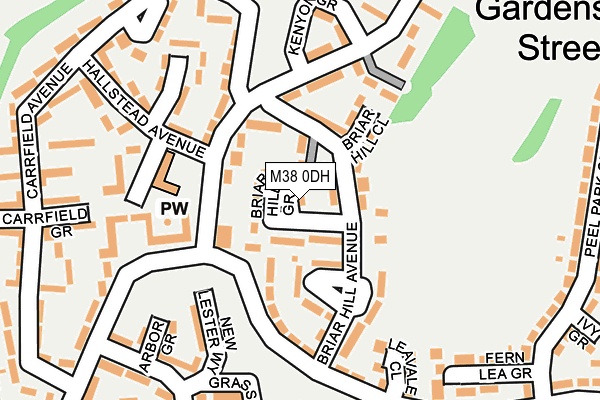 M38 0DH map - OS OpenMap – Local (Ordnance Survey)