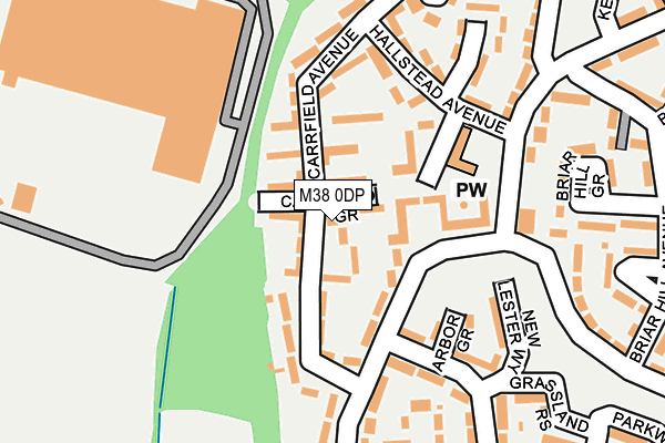 M38 0DP map - OS OpenMap – Local (Ordnance Survey)