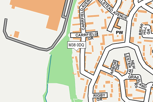 M38 0DQ map - OS OpenMap – Local (Ordnance Survey)