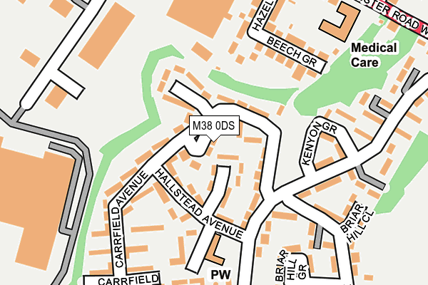 M38 0DS map - OS OpenMap – Local (Ordnance Survey)