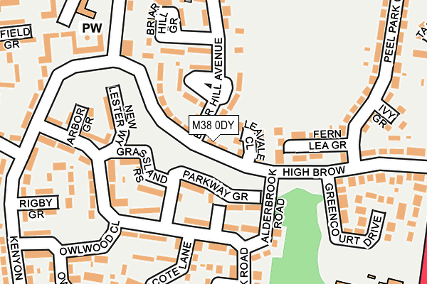 M38 0DY map - OS OpenMap – Local (Ordnance Survey)