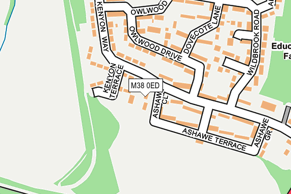 M38 0ED map - OS OpenMap – Local (Ordnance Survey)