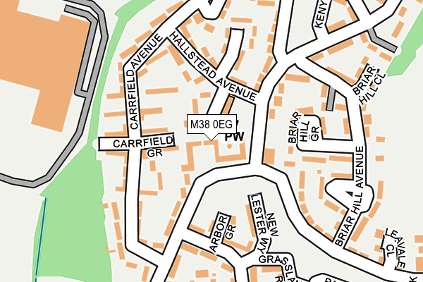 M38 0EG map - OS OpenMap – Local (Ordnance Survey)