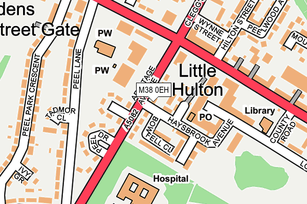 M38 0EH map - OS OpenMap – Local (Ordnance Survey)