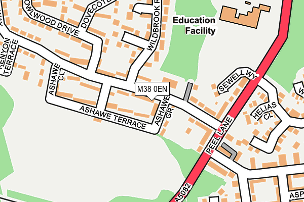 M38 0EN map - OS OpenMap – Local (Ordnance Survey)