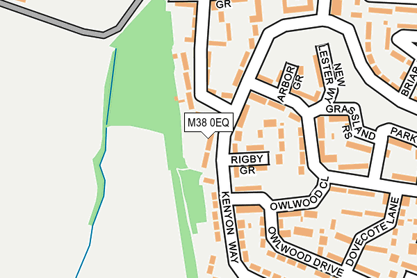 M38 0EQ map - OS OpenMap – Local (Ordnance Survey)