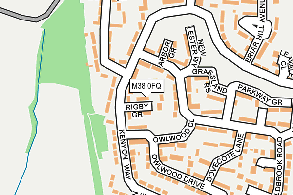M38 0FQ map - OS OpenMap – Local (Ordnance Survey)