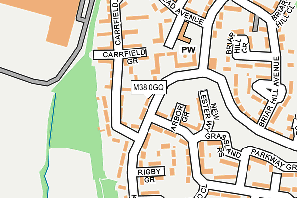 M38 0GQ map - OS OpenMap – Local (Ordnance Survey)