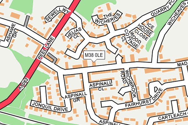 M38 0LE map - OS OpenMap – Local (Ordnance Survey)