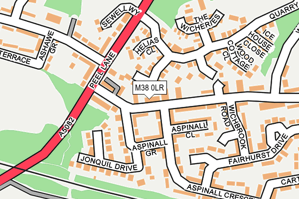 M38 0LR map - OS OpenMap – Local (Ordnance Survey)