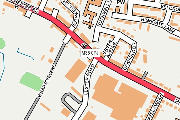 M38 0PJ map - OS OpenMap – Local (Ordnance Survey)
