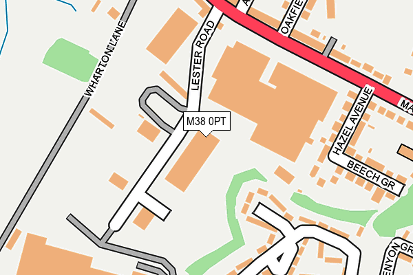M38 0PT map - OS OpenMap – Local (Ordnance Survey)