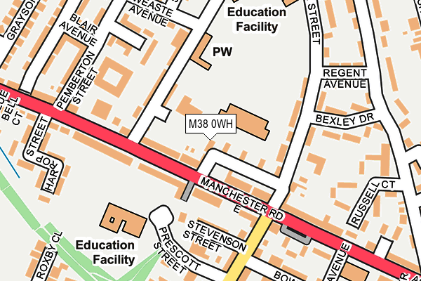 M38 0WH map - OS OpenMap – Local (Ordnance Survey)