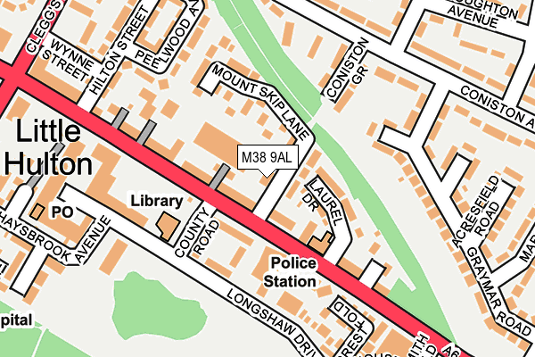 M38 9AL map - OS OpenMap – Local (Ordnance Survey)