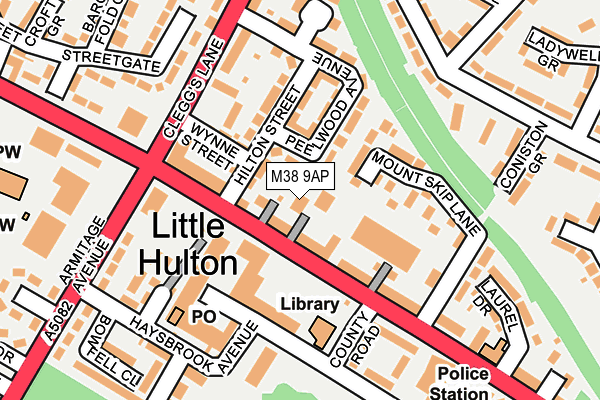 M38 9AP map - OS OpenMap – Local (Ordnance Survey)