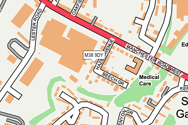 M38 9DY map - OS OpenMap – Local (Ordnance Survey)