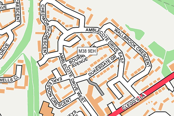 M38 9EH map - OS OpenMap – Local (Ordnance Survey)