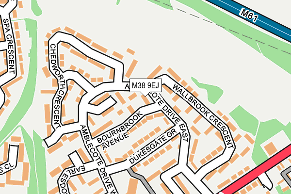 M38 9EJ map - OS OpenMap – Local (Ordnance Survey)