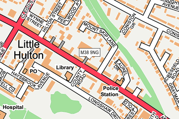 M38 9NG map - OS OpenMap – Local (Ordnance Survey)