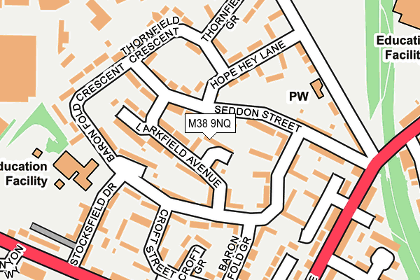 M38 9NQ map - OS OpenMap – Local (Ordnance Survey)