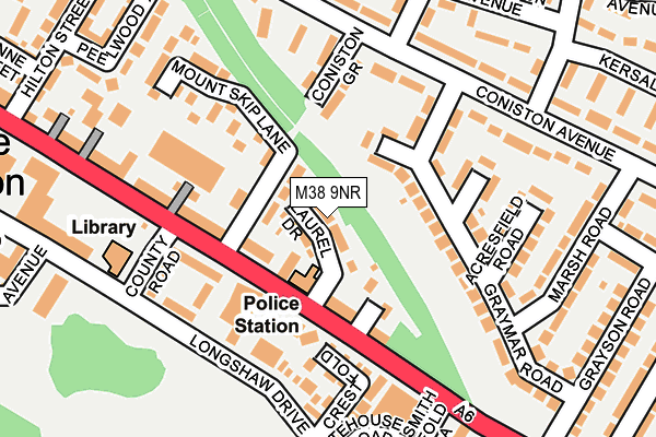 M38 9NR map - OS OpenMap – Local (Ordnance Survey)