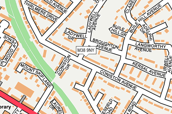 M38 9NY map - OS OpenMap – Local (Ordnance Survey)