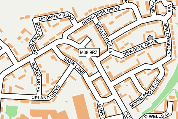M38 9RZ map - OS OpenMap – Local (Ordnance Survey)