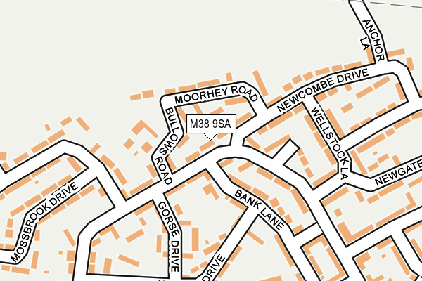 M38 9SA map - OS OpenMap – Local (Ordnance Survey)