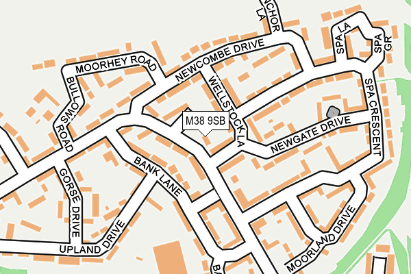 M38 9SB map - OS OpenMap – Local (Ordnance Survey)