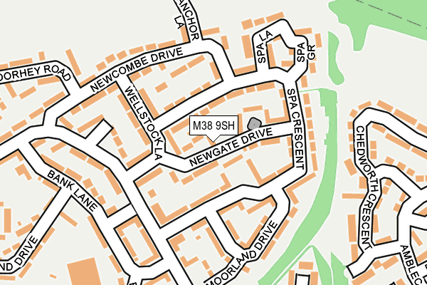 M38 9SH map - OS OpenMap – Local (Ordnance Survey)