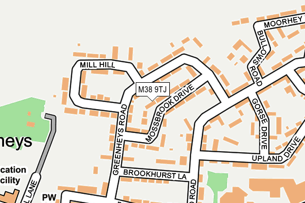 M38 9TJ map - OS OpenMap – Local (Ordnance Survey)