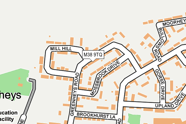 M38 9TQ map - OS OpenMap – Local (Ordnance Survey)