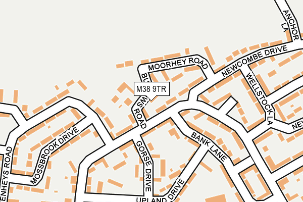 M38 9TR map - OS OpenMap – Local (Ordnance Survey)