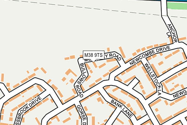 M38 9TS map - OS OpenMap – Local (Ordnance Survey)