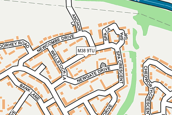 M38 9TU map - OS OpenMap – Local (Ordnance Survey)