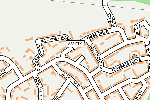 M38 9TY map - OS OpenMap – Local (Ordnance Survey)