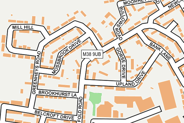 M38 9UB map - OS OpenMap – Local (Ordnance Survey)