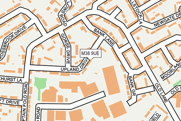 M38 9UE map - OS OpenMap – Local (Ordnance Survey)