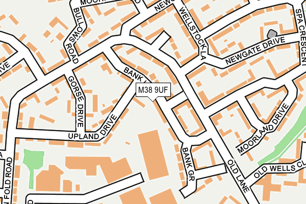 M38 9UF map - OS OpenMap – Local (Ordnance Survey)