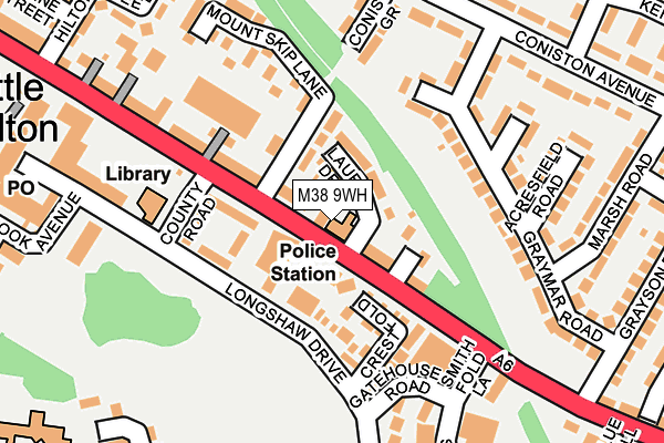 M38 9WH map - OS OpenMap – Local (Ordnance Survey)