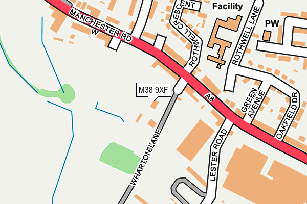 M38 9XF map - OS OpenMap – Local (Ordnance Survey)
