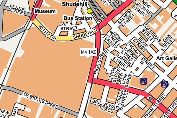 M4 1AZ map - OS OpenMap – Local (Ordnance Survey)